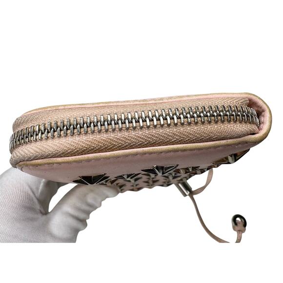 Jimmy Choo Filipa Zip-Around Long Wallet in Pink Leather Multi-Tone Star Studded - Picture 10 of 16